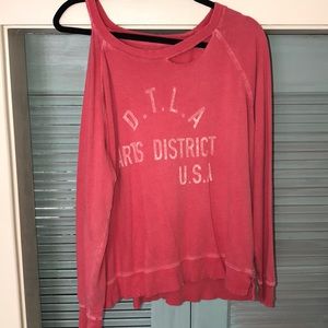 Lucky brand distressed pullover